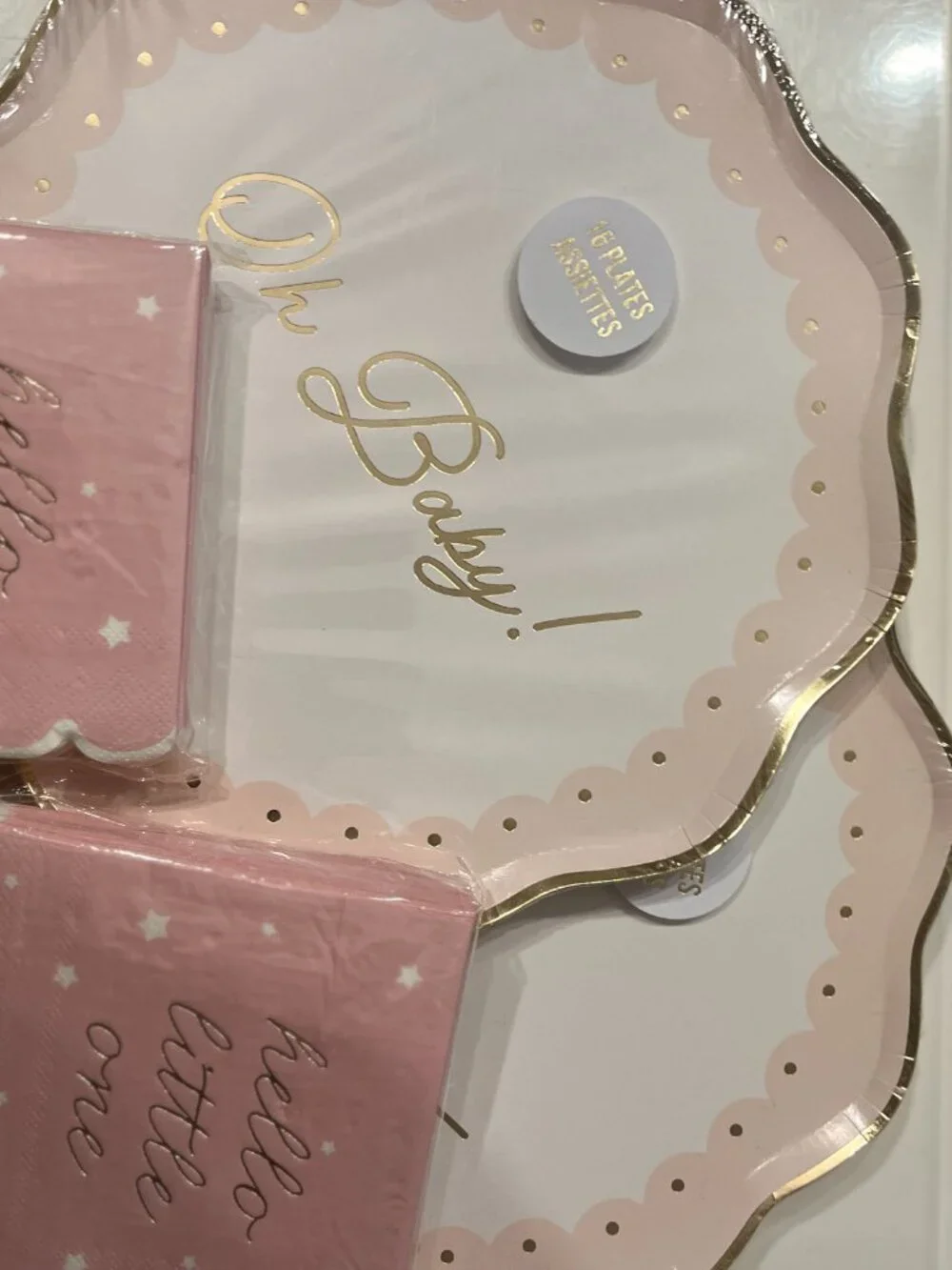 Baby Shower Party Supplies for Girls (Plates and napkins) NWT (p/s/x)